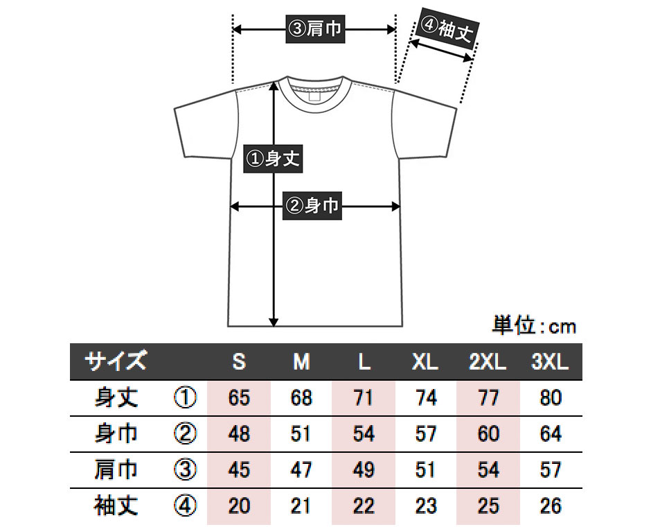 ポロシャツサイズ表